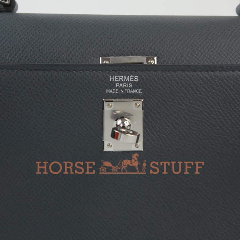 Hermès Kelly Sellier 25 Gris Misty Epsom PHW