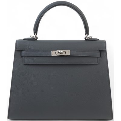 Hermès Kelly Sellier 25 Gris Misty Epsom PHW