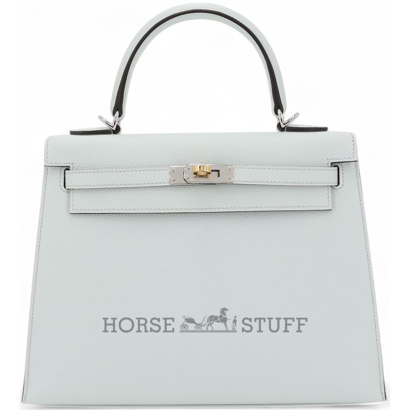 Hermes Kelly Sellier 25 Gris Platine Epsom Electrum HW