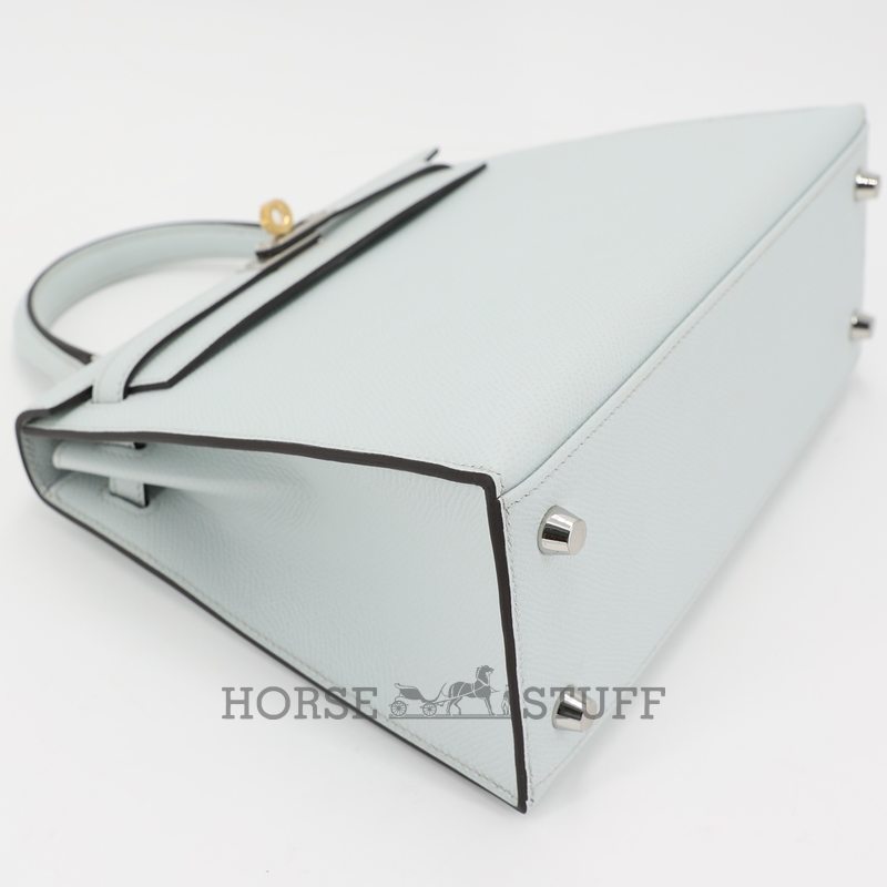 Hermes Kelly Sellier 25 Gris Platine Epsom Electrum HW