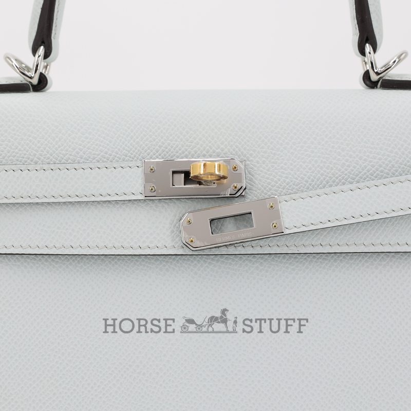 Hermes Kelly Sellier 25 Gris Platine Epsom Electrum HW