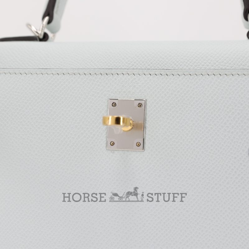 Hermes Kelly Sellier 25 Gris Platine Epsom Electrum HW