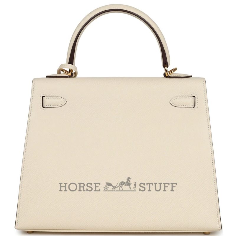 Hermès Kelly Sellier 25 Nata Epsom GHW