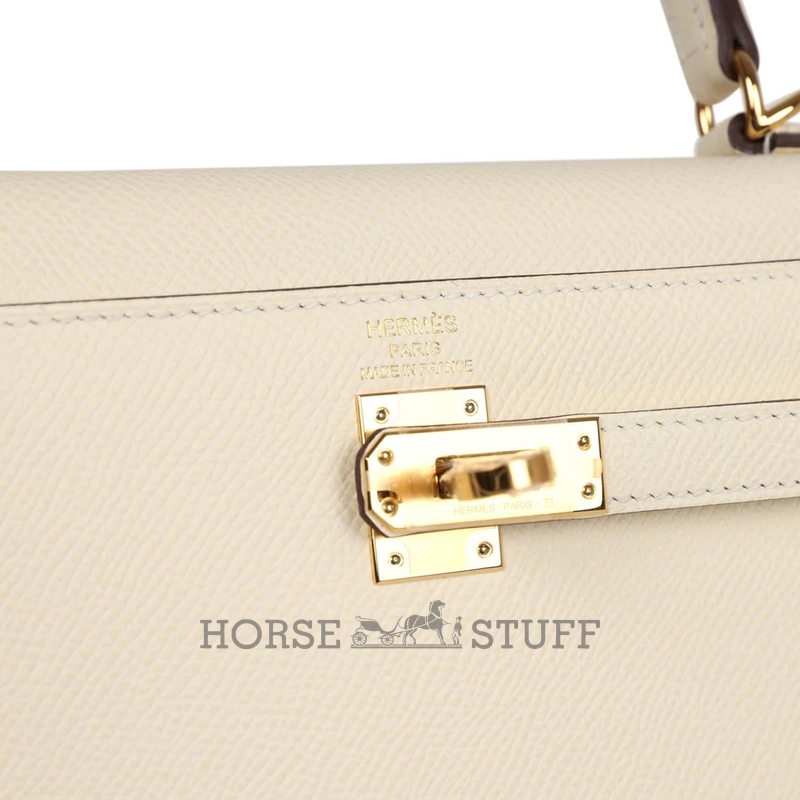 Hermès Kelly Sellier 25 Nata Epsom GHW
