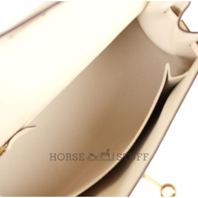 Hermès Kelly Sellier 25 Nata Epsom GHW