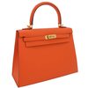 Hermès Kelly Sellier 25 Orange Epsom GHW