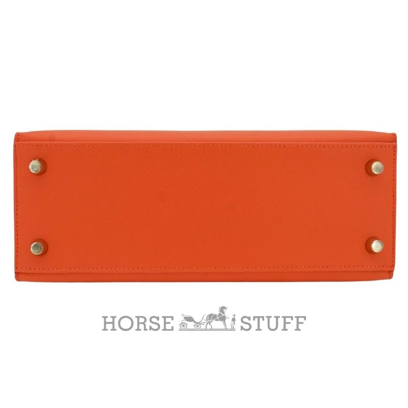Hermès Kelly Sellier 25 Orange Epsom GHW