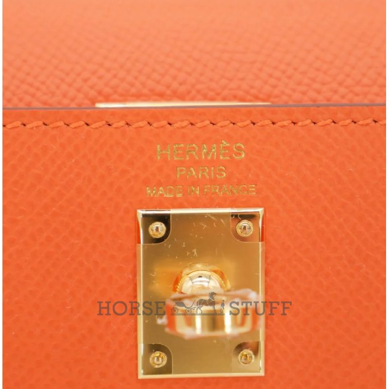 Hermès Kelly Sellier 25 Orange Epsom GHW