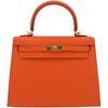 Hermès Kelly Sellier 25 Orange Epsom GHW