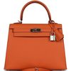 Hermès Kelly Sellier 25 Orange Epsom PHW