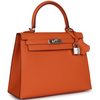 Hermès Kelly Sellier 25 Orange Epsom PHW