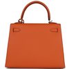 Hermès Kelly Sellier 25 Orange Epsom PHW