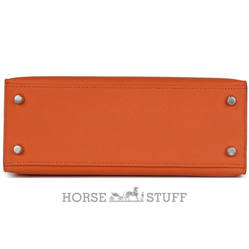 Hermès Kelly Sellier 25 Orange Epsom PHW