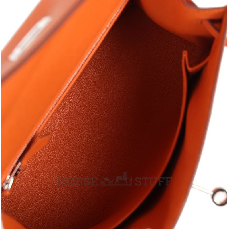 Hermès Kelly Sellier 25 Orange Epsom PHW