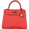Hermès Kelly Sellier 25 Rose Jaipur Epsom GHW