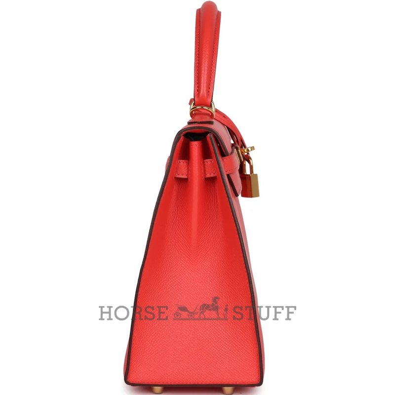 Hermès Kelly Sellier 25 Rose Jaipur Epsom GHW