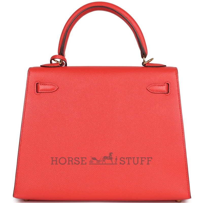 Hermès Kelly Sellier 25 Rose Jaipur Epsom GHW