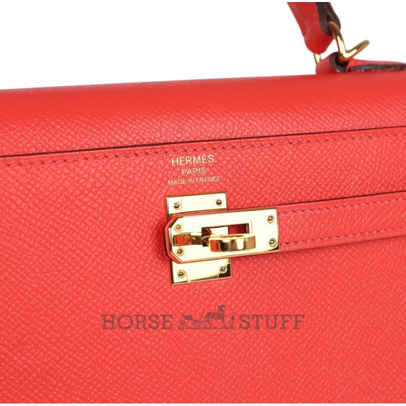 Hermès Kelly Sellier 25 Rose Jaipur Epsom GHW