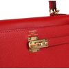 Hermès Kelly Sellier 25 Rouge Casaque Epsom GHW