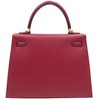 Hermès Kelly Sellier 25 Rouge Grenat Epsom GHW