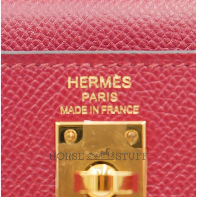 Hermès Kelly Sellier 25 Rouge Grenat Epsom GHW