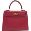 Hermès Kelly Sellier 25 Rouge Grenat Epsom GHW
