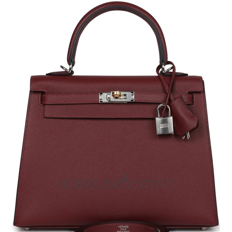 Hermes Kelly Sellier 25 Rouge H Epsom Electrum HW