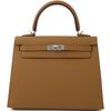 Hermès Kelly Sellier 25 Sesame Epsom PHW