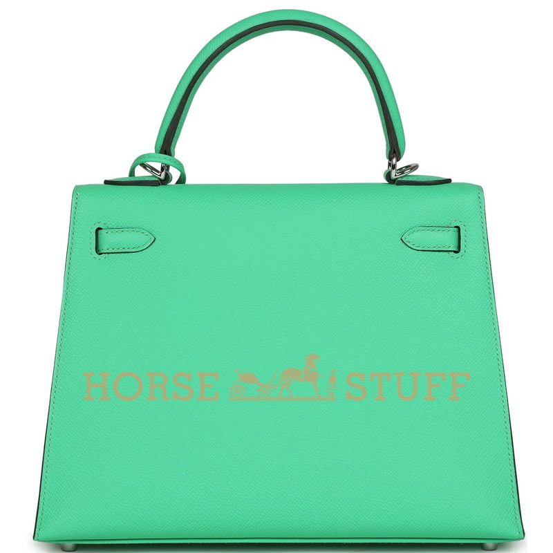 Hermès Kelly Sellier 25 Vert Comics Epsom PHW