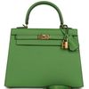 Hermès Kelly Sellier 25 Vert Yucca Epsom GHW