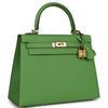 Hermès Kelly Sellier 25 Vert Yucca Epsom GHW