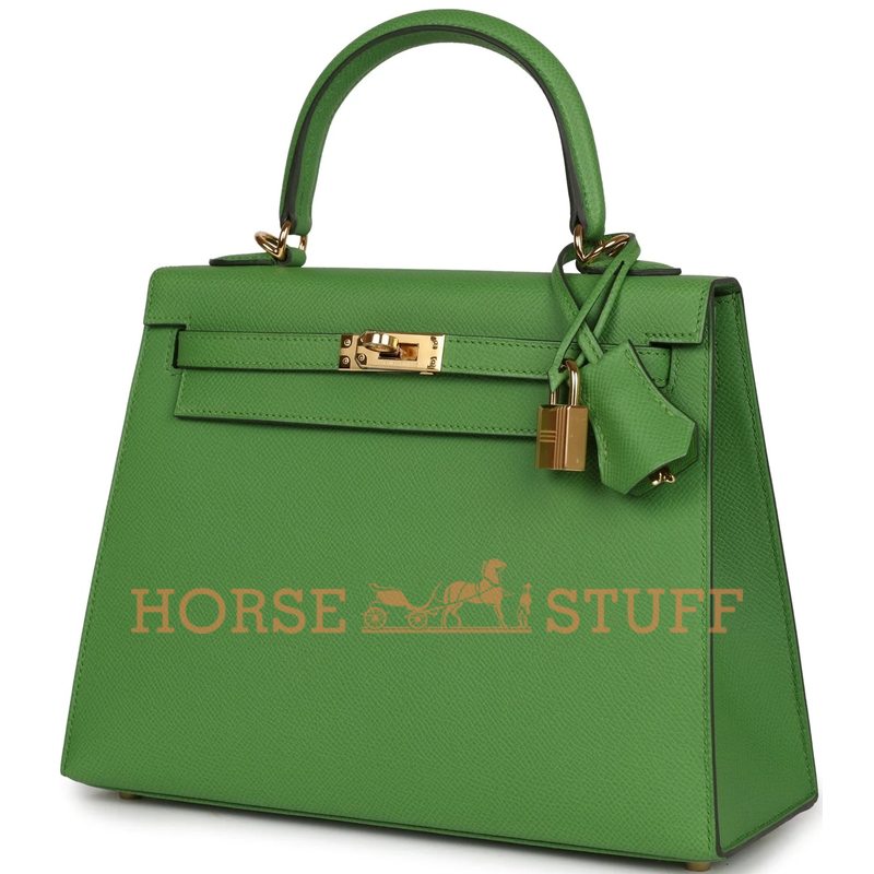 Hermès Kelly Sellier 25 Vert Yucca Epsom GHW