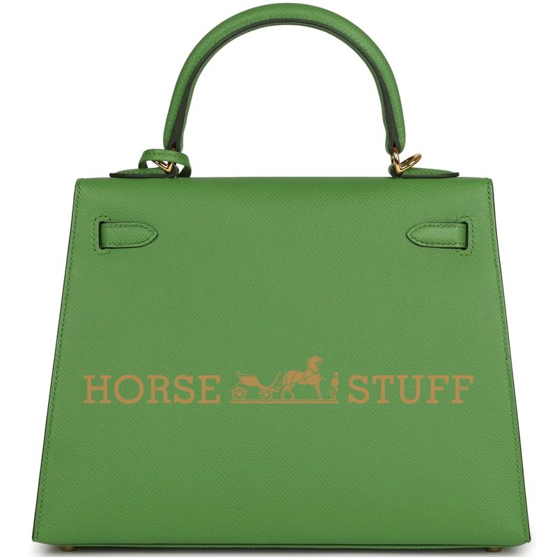 Hermès Kelly Sellier 25 Vert Yucca Epsom GHW