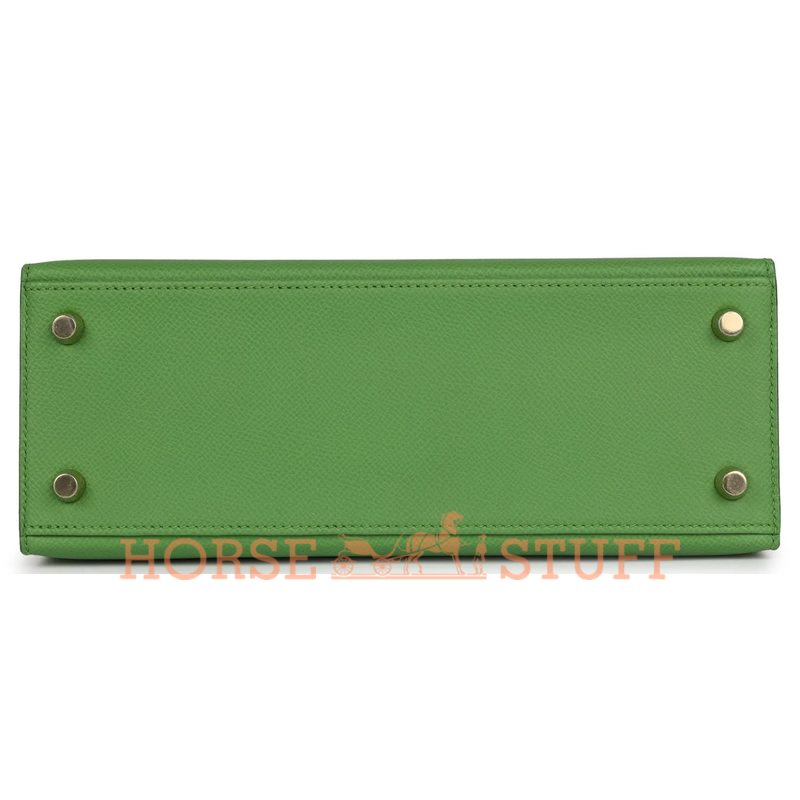 Hermès Kelly Sellier 25 Vert Yucca Epsom GHW