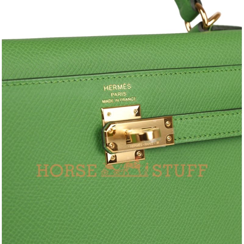 Hermès Kelly Sellier 25 Vert Yucca Epsom GHW