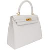 Hermès Kelly Sellier 25 White Epsom GHW