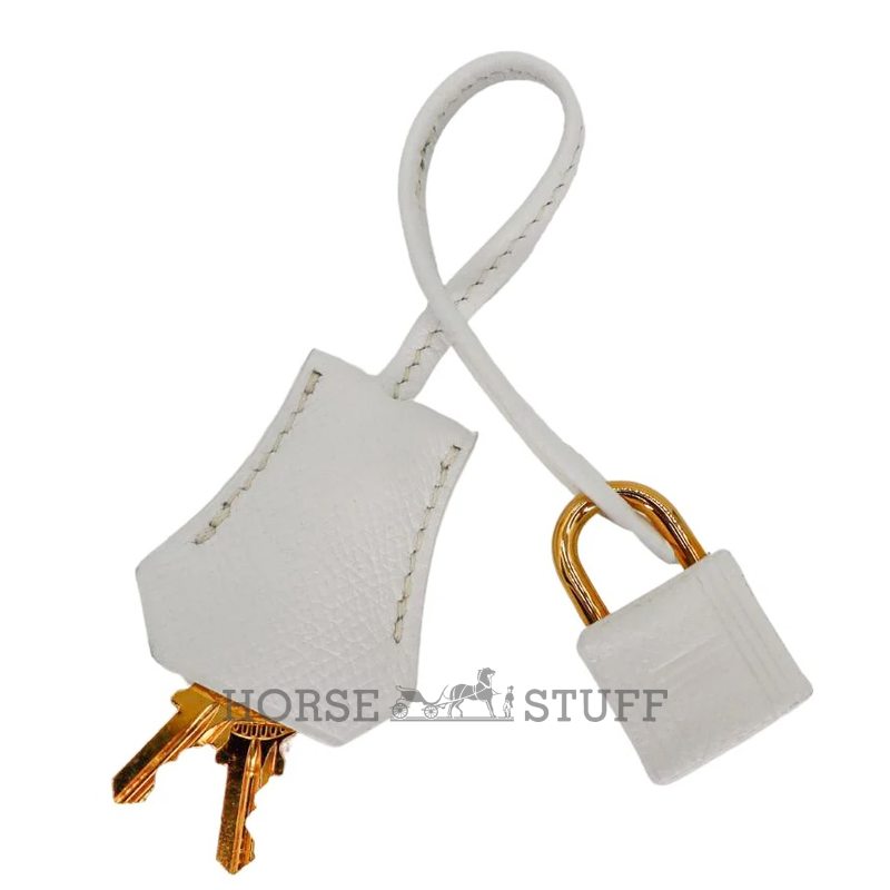 Hermès Kelly Sellier 25 White Epsom GHW