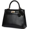 Hermès Kelly Sellier 25 Black Shiny Niloticus Lizard GHW