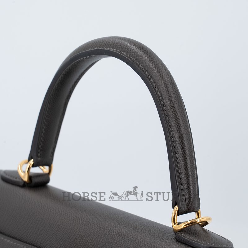 Hermes Kelly Sellier 25 Graphite Madame GHW
