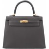 Hermes Kelly Sellier 25 Graphite Madame GHW