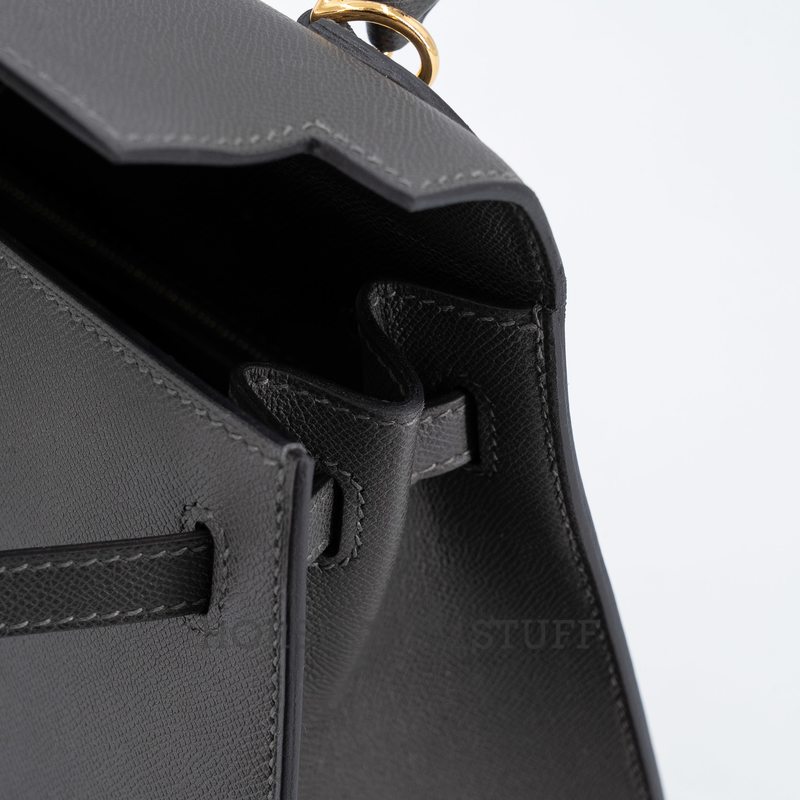 Hermes Kelly Sellier 25 Graphite Madame GHW