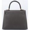 Hermes Kelly Sellier 25 Graphite Madame GHW