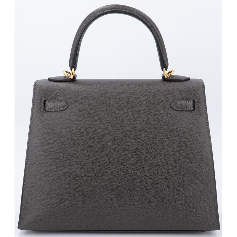 Hermes Kelly Sellier 25 Graphite Madame GHW