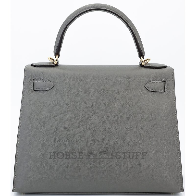 Hermes Kelly Sellier 25 Gris Meyer Madame GHW