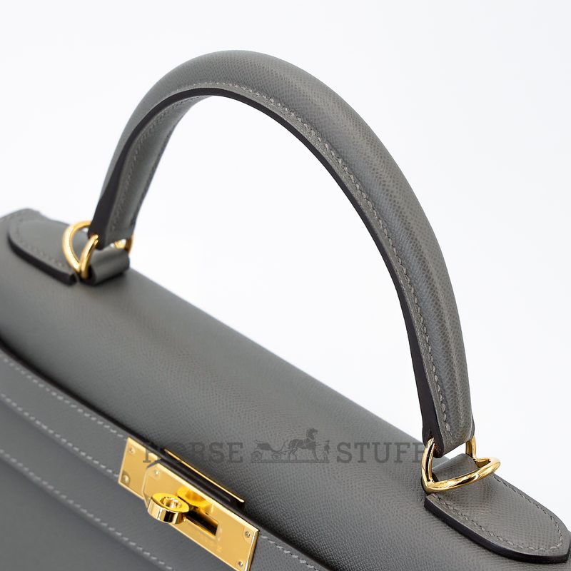 Hermes Kelly Sellier 25 Gris Meyer Madame GHW