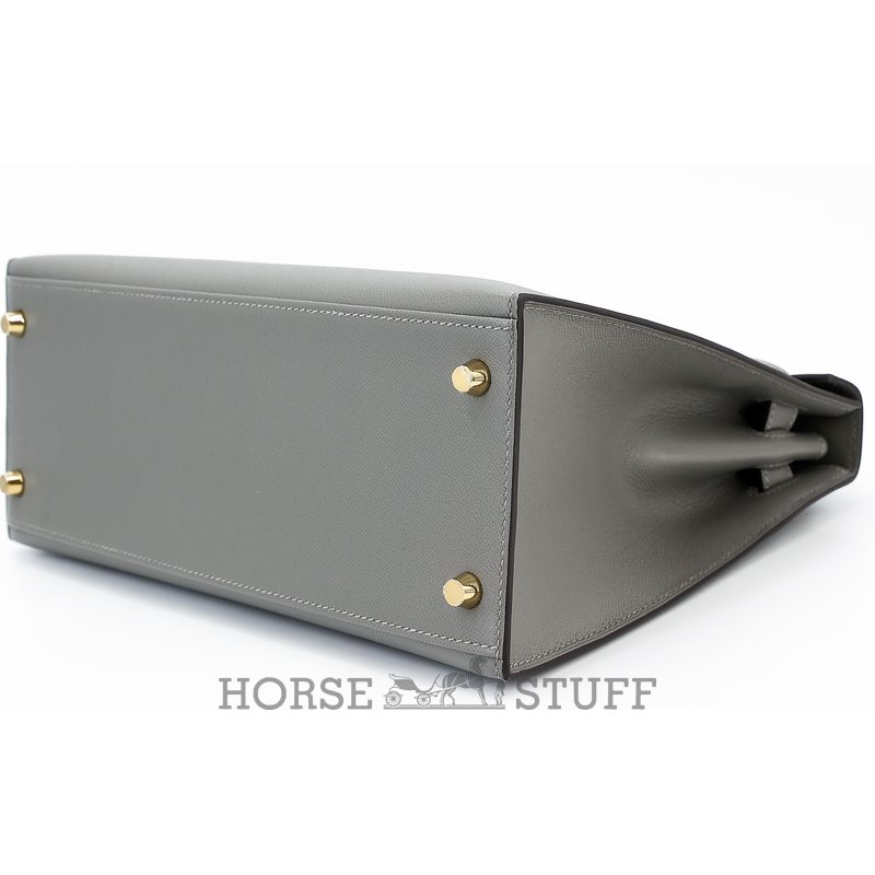 Hermes Kelly Sellier 25 Gris Meyer Madame GHW