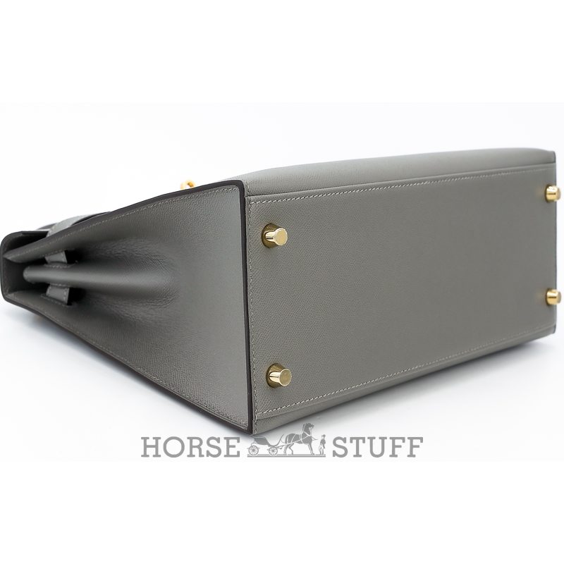 Hermes Kelly Sellier 25 Gris Meyer Madame GHW