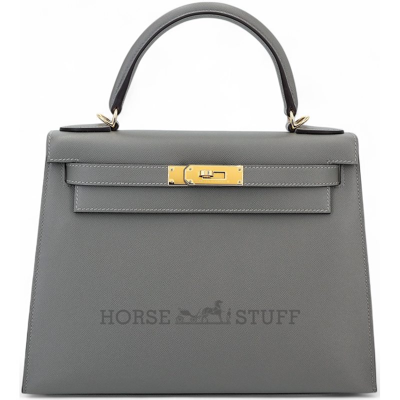 Hermes Kelly Sellier 25 Gris Meyer Madame GHW