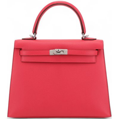 Hermès Kelly Sellier 25 Rose Extreme Madame PHW