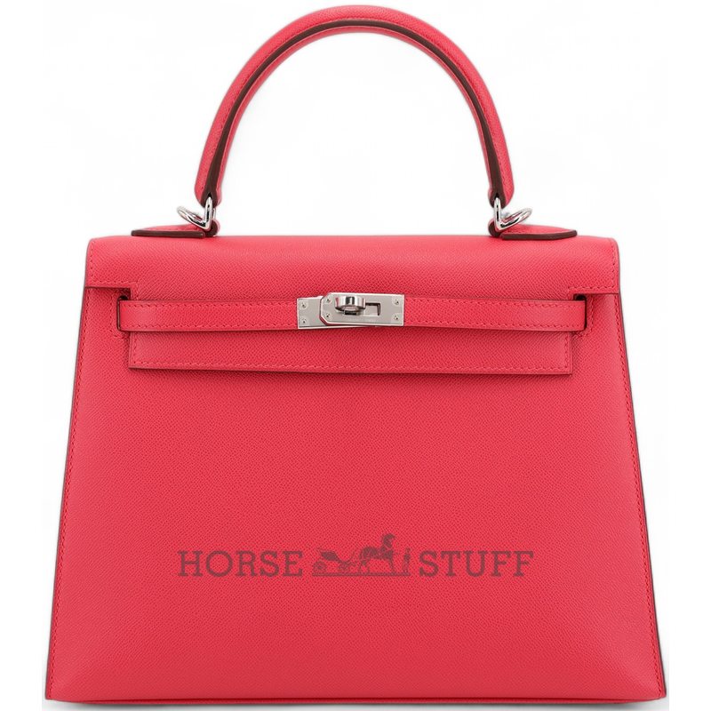 Hermès Kelly Sellier 25 Rose Extreme Madame PHW